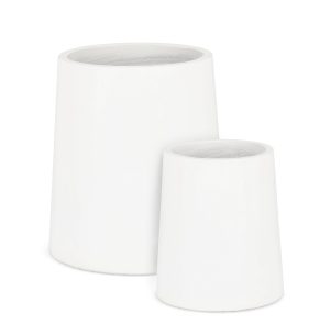 l set ghivece pentru exterior 2 piese hoian bizzotto 45 x 50 cm fibra de ciment si argila alb 1.jpg