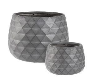 l set ghivece pentru exterior 2 piese pyramid bizzotto 525 x 525 x 375 cm fibra de sticla gri antracit 1.jpg