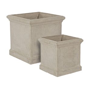 l set ghivece pentru exterior 2 piese sand square bizzotto 455 x 455 x 455 cm fibra de sticla si argila gri nisip 1.jpg