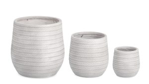 l set ghivece pentru exterior 3 piese tressage bizzotto 44 x 44 cm fibra de sticla si argila alb.jpg