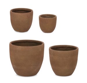 l set ghivece pentru exterior 4 piese rigo bizzotto 42 x 39 cm fibre de lut maro rusty.jpg