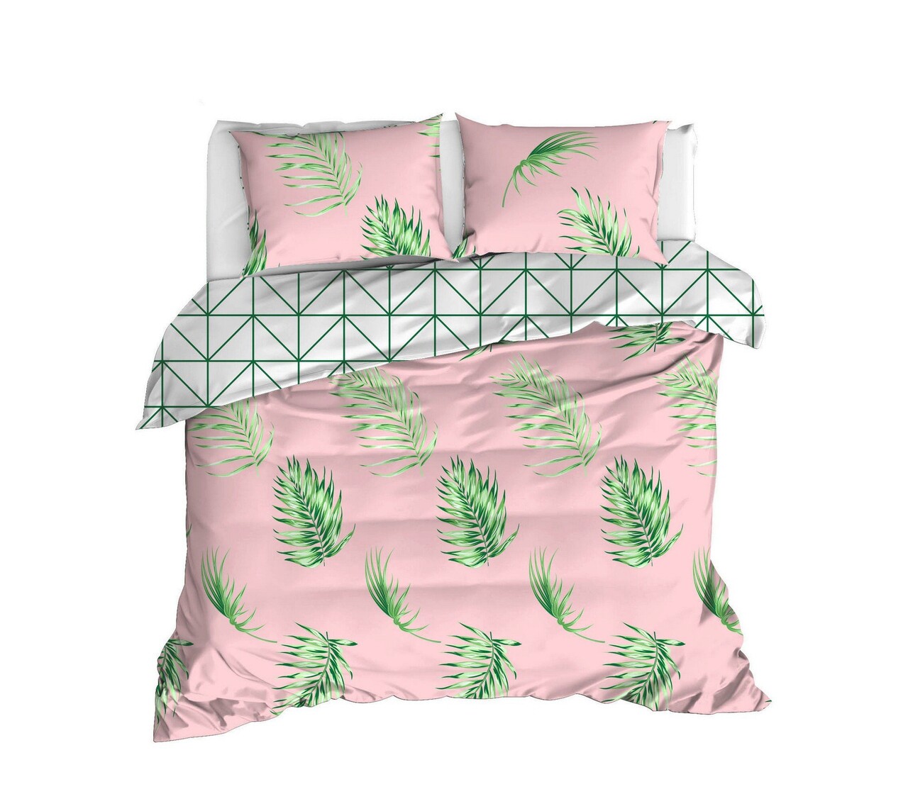 Lenjerie de pat dubla King (IT), Barbara - Green, Mijolnir, Bumbac Ranforce 2 l set husa de pilota ranforce king it barbara mjolnir 100 bumbac infortat 1.jpg