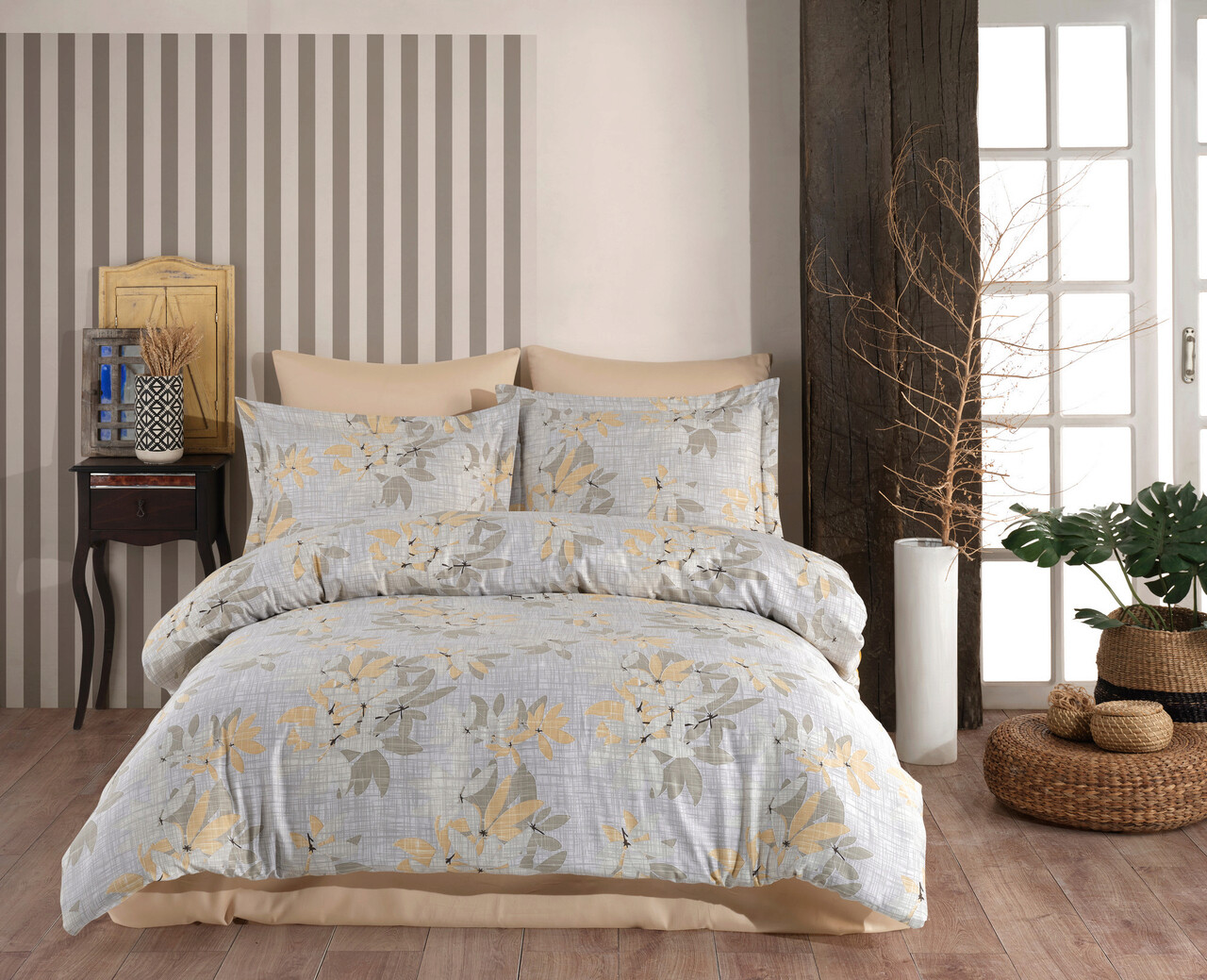 Lenjerie de pat pentru o persoana (DE), Bohem, Primacasa by Türkiz, Bumbac Satinat 1 l set husa de pilota unica din satin de bohem primacasa de turkiz 100 bumbac satin.jpg