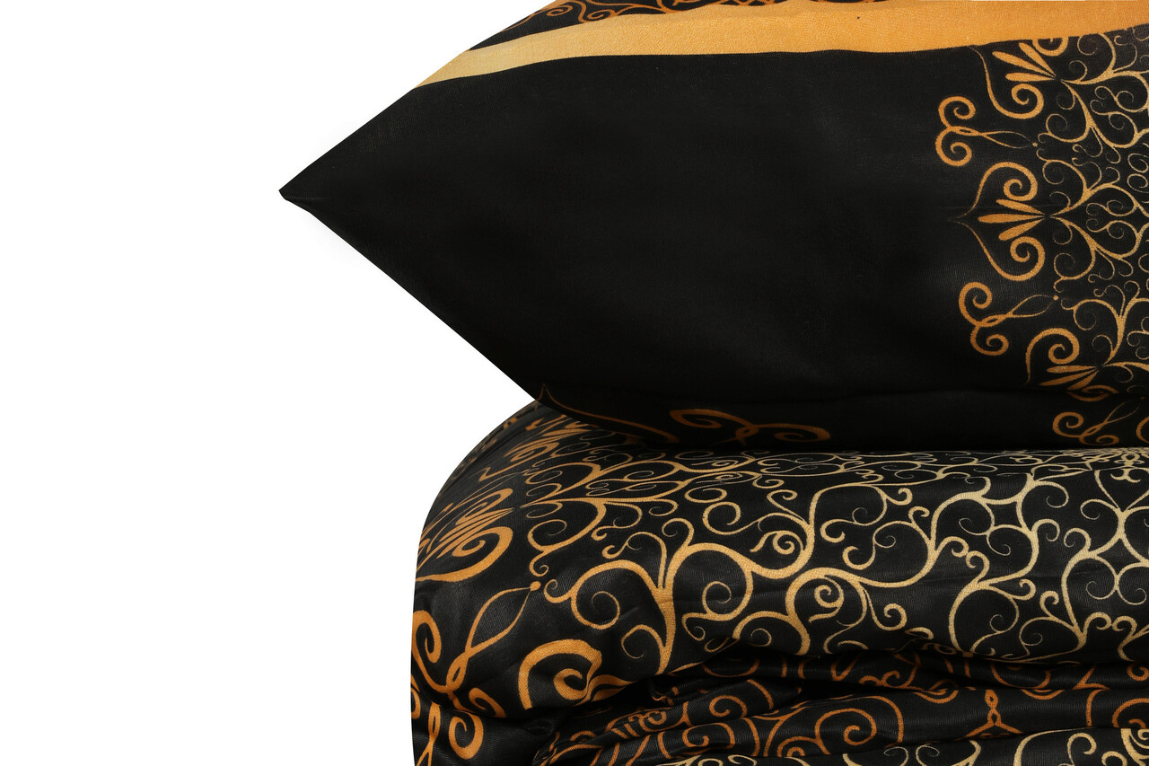 Lenjerie de pat pentru o persoana (FR), 2 piese, Osmanlı - Yellow, Pearl Home, 50% bumbac / 50% poliester 3 l set husa de pilota unica fr osmanl perla acasa 50 bumbac50 poliester 2.jpg