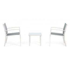 Set mobilier de gradina 3 piese, Auri, Bizzotto, alb - imagine 2