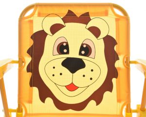 Set mobilier de gradina pentru copii Lion, Decoris, 4 piese, fier/poliester, galben - imagine 2