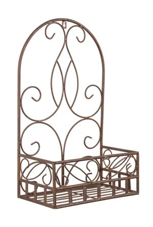 l suport de perete pentru ghiveci melanie bizzotto 32 x 17 x 51 cm otel maro.jpg