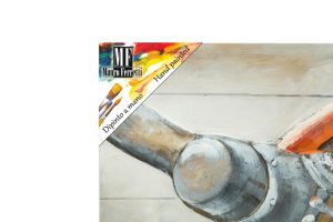 Tablou decorativ Aviator, Mauro Ferretti, 80x120 cm, pictat manual, canvas/lemn de pin - imagine 5