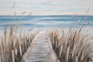 Tablou decorativ Beach, Mauro Ferretti, 100x100 cm, pictat manual, canvas/lemn de pin - imagine 5