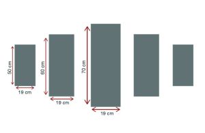 Set 5 tablouri decorative, 5PATK-15, Canvas, 19 x 70 cm, Multicolor - imagine 5