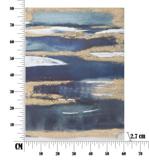 Tablou decorativ Dark Blue, Mauro Ferretti, 60x80 cm, canvas pictat manual, multicolor - imagine 6