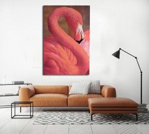 Tablou decorativ Flamingo -A, Mauro Ferretti, 80x120 cm, canvas, multicolor - imagine 6