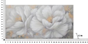 Tablou decorativ Gold Flower, Mauro Ferretti, 140x70 cm, canvas pictat manual, multicolor - imagine 6