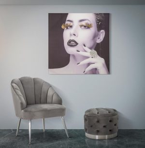 Tablou decorativ Lady Dark, Mauro Ferretti, 80x80 cm, canvas/lemn de pin - imagine 2