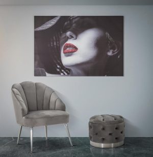Tablou decorativ Lady with Hat, Mauro Ferretti, 80x120 cm, canvas/lemn de pin - imagine 2