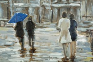 Tablou decorativ Old City, Mauro Ferretti, 120x80 cm, canvas pictat manual, multicolor - imagine 5