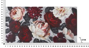 Tablou decorativ Red Flower, Mauro Ferretti, 150x76 cm, canvas pictat manual - imagine 6