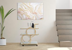 Tablou decorativ Sofly, Mauro Ferretti, 60x90 cm, lemn pin/canvas pictat manual - imagine 2