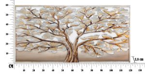 Tablou decorativ Tree Alluminium -B, Mauro Ferretti, 120x60 cm, canvas pictat manual, multicolor - imagine 7