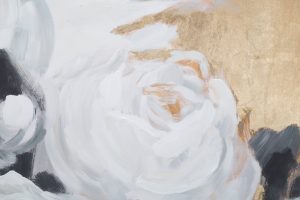Tablou decorativ White Flowers - A, Mauro Ferretti, 90x90 cm, pictat manual, canvas/lemn de pin - imagine 3
