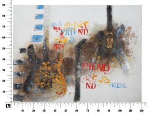 Tablou Guitars Art, Mauro Ferretti, 120x3.5x90 cm, canvas/lemn, multicolor - imagine 6
