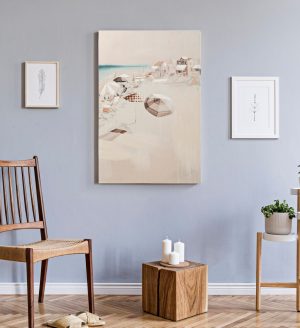 Tablou, Mauro Ferretti, Beach - B, 80 x 2 x 120 cm, lemn de pin/panza, multicolor - imagine 2