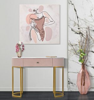 Tablou, Mauro Ferretti, Lady, 80 x 2.8 x 80 cm, lemn de pin/panza, multicolor - imagine 2