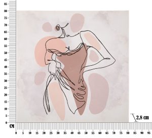 Tablou, Mauro Ferretti, Lady, 80 x 2.8 x 80 cm, lemn de pin/panza, multicolor - imagine 6