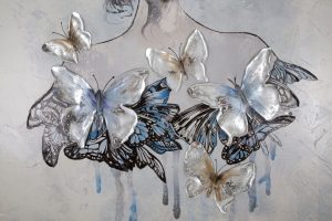 Tablou, Mauro Ferretti, Woman - A, 80 x 2.8 x 80 cm, lemn de pin/panza, multicolor - imagine 3