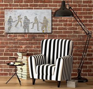Tablou Rock, Mauro Ferretti, 120x3x60 cm, canvas/lemn, multicolor - imagine 5