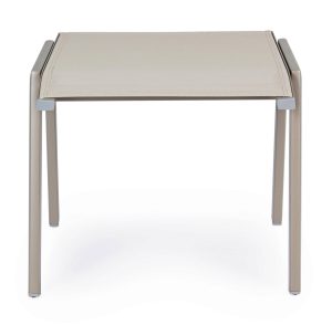 Taburet pentru picioare Victor, Bizzotto, 53 x 51 x 44 cm, aluminiu/textilena, grej - imagine 3