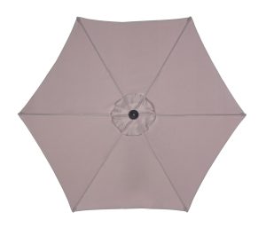 Umbrela pentru gradina/terasa Delfi, Bizzotto, Ø270 cm, stalp Ø38 mm, otel/poliester, gri/grej - imagine 2