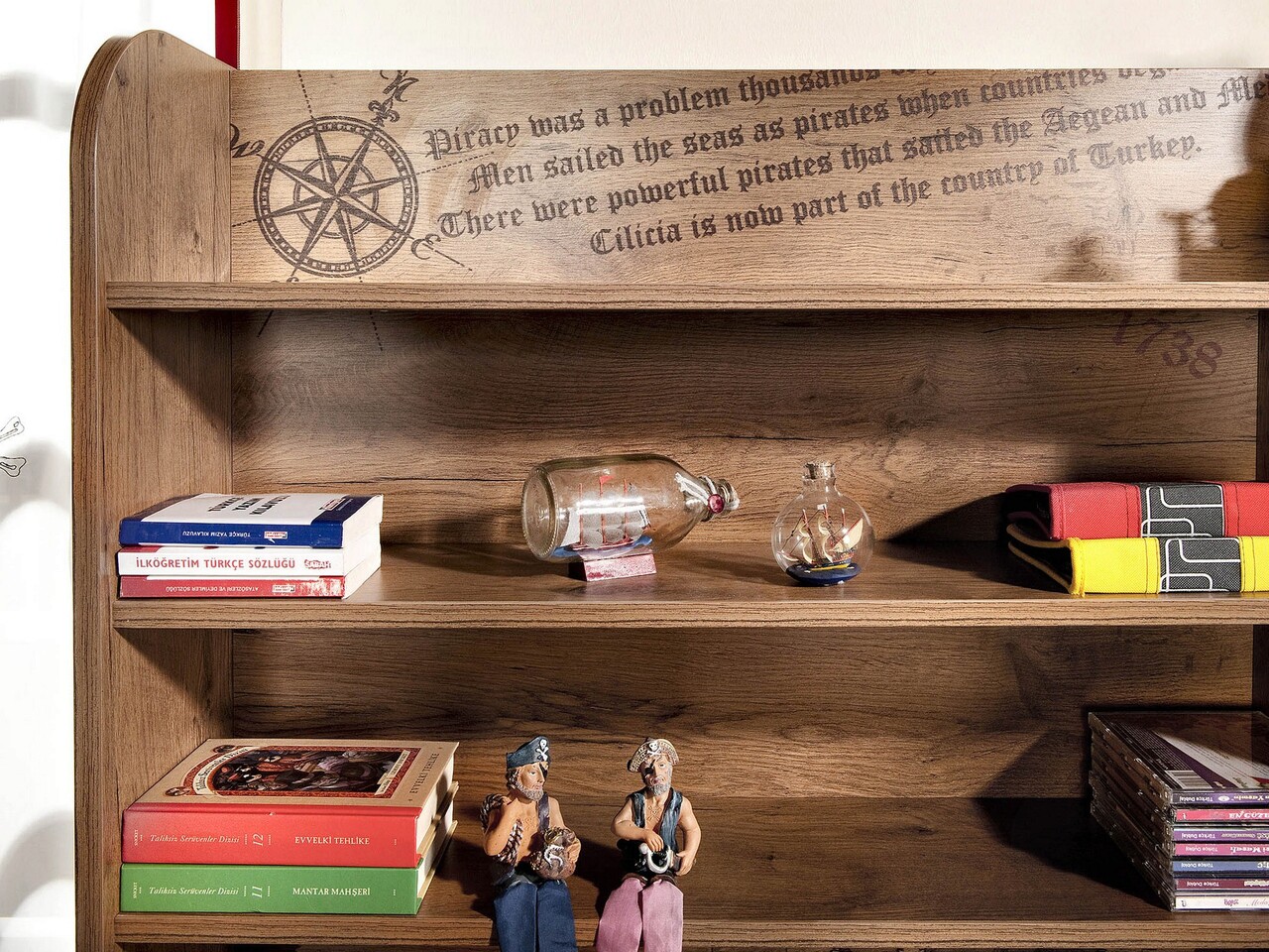 Raft pentru birou, Çilek, Pirate Study Unit, 115x106x37 cm, Multicolor 7 Raft pentru birou, Çilek, Pirate Study Unit, 115x106x37 cm, Multicolor - imagine 7