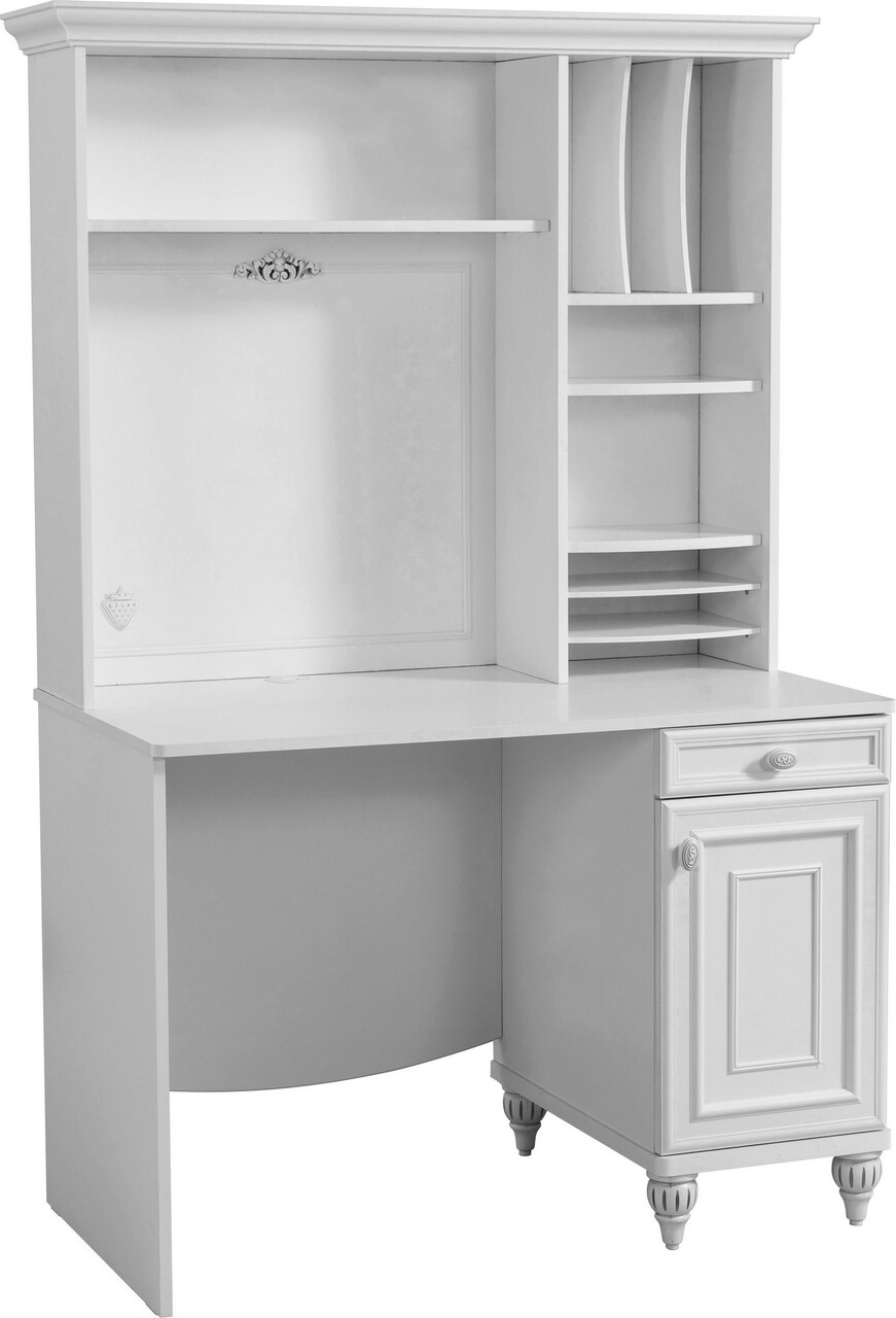 Raft pentru birou, Çilek, Romantica Study Unit, 112x94x29 cm, Multicolor 3 Raft pentru birou, Çilek, Romantica Study Unit, 112x94x29 cm, Multicolor - imagine 3