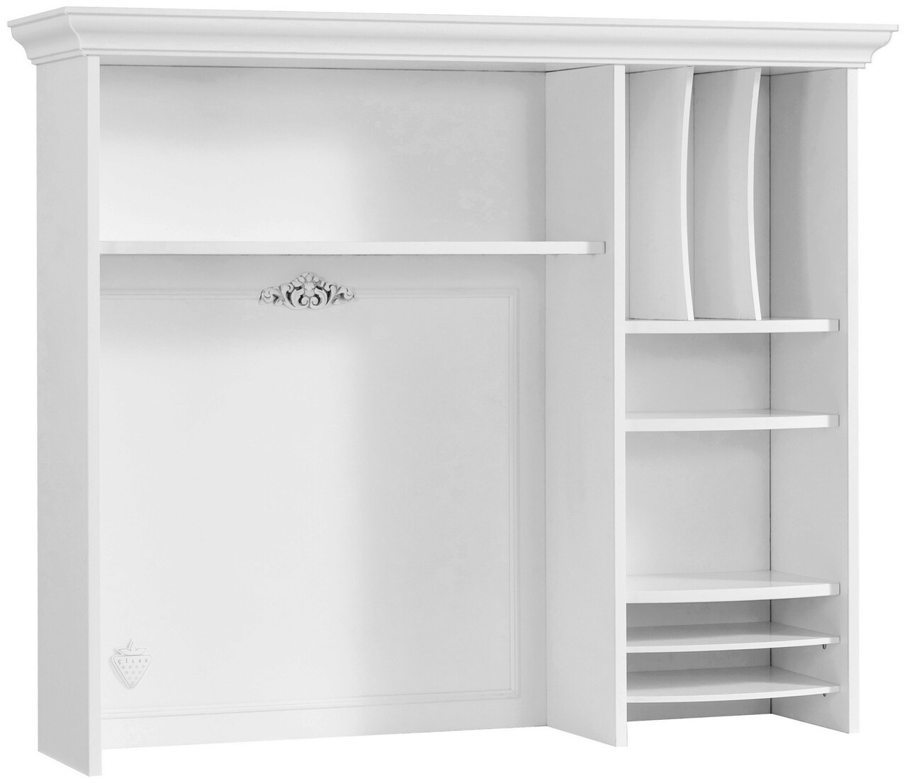 Raft pentru birou, Çilek, Romantica Study Unit, 112x94x29 cm, Multicolor 1 Raft pentru birou, Çilek, Romantica Study Unit, 112x94x29 cm, Multicolor