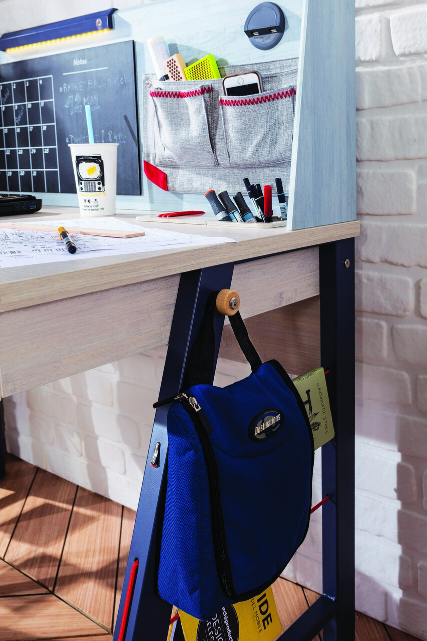 Raft pentru birou, Çilek, Trio Large Study Unit, 138x40x21 cm, Multicolor 2 Raft pentru birou, Çilek, Trio Large Study Unit, 138x40x21 cm, Multicolor - imagine 2