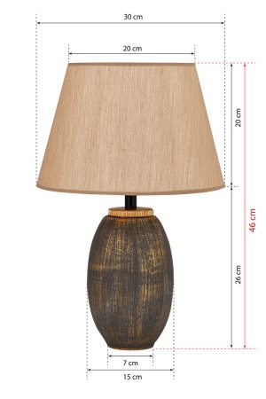 Lampa de masa, Hmy Design, 687HMY1591, Metal, Maro / Auriu - imagine 4