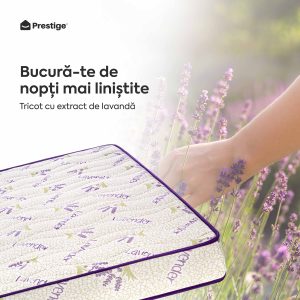 Saltea LAVENDER AIR-FRESH, spumă poliuretanică, reversibilă, hipoalergenică, super ortopedică, Grosime 19 cm - imagine 5