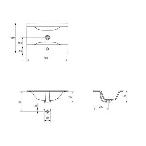 lavoar dreptunghiular cersanit ontario new incastrabil 60 cm alb12622.jpg