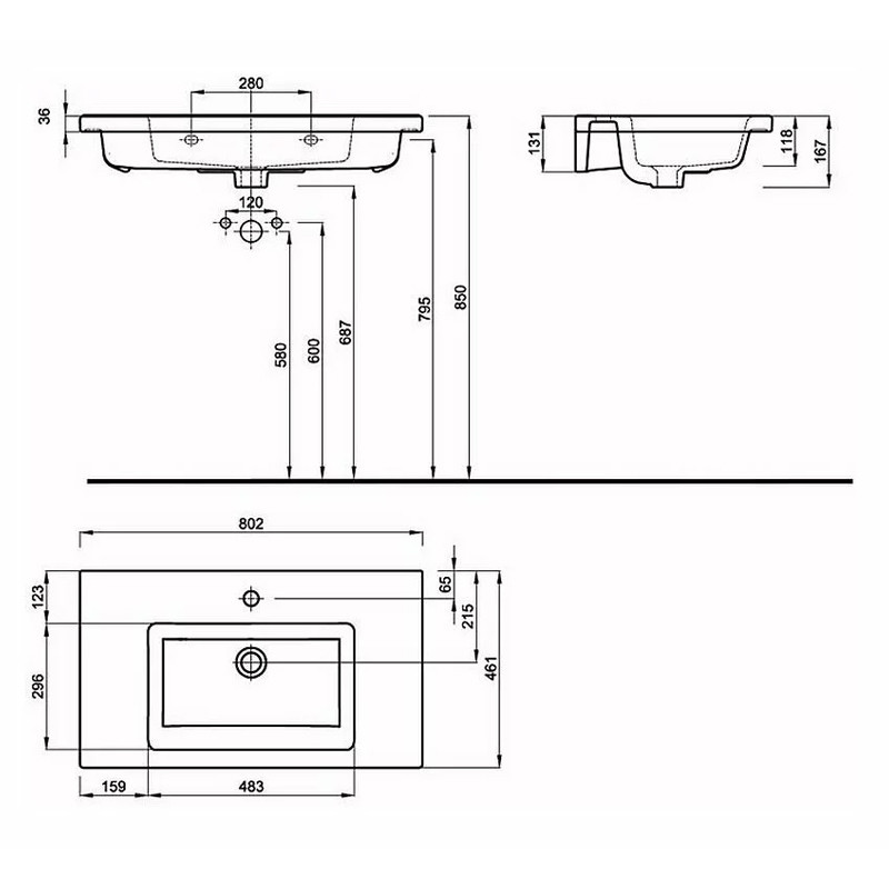 Lavoar dreptunghiular, Kolo, Twins, 80 cm, alb 2 lavoar dreptunghiular kolo twins 80 cm alb27386.jpg