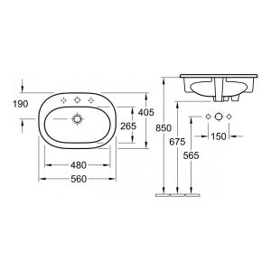 lavoar incastrat villeroy boch o novo oval 56 cm alb alpin10522.jpg