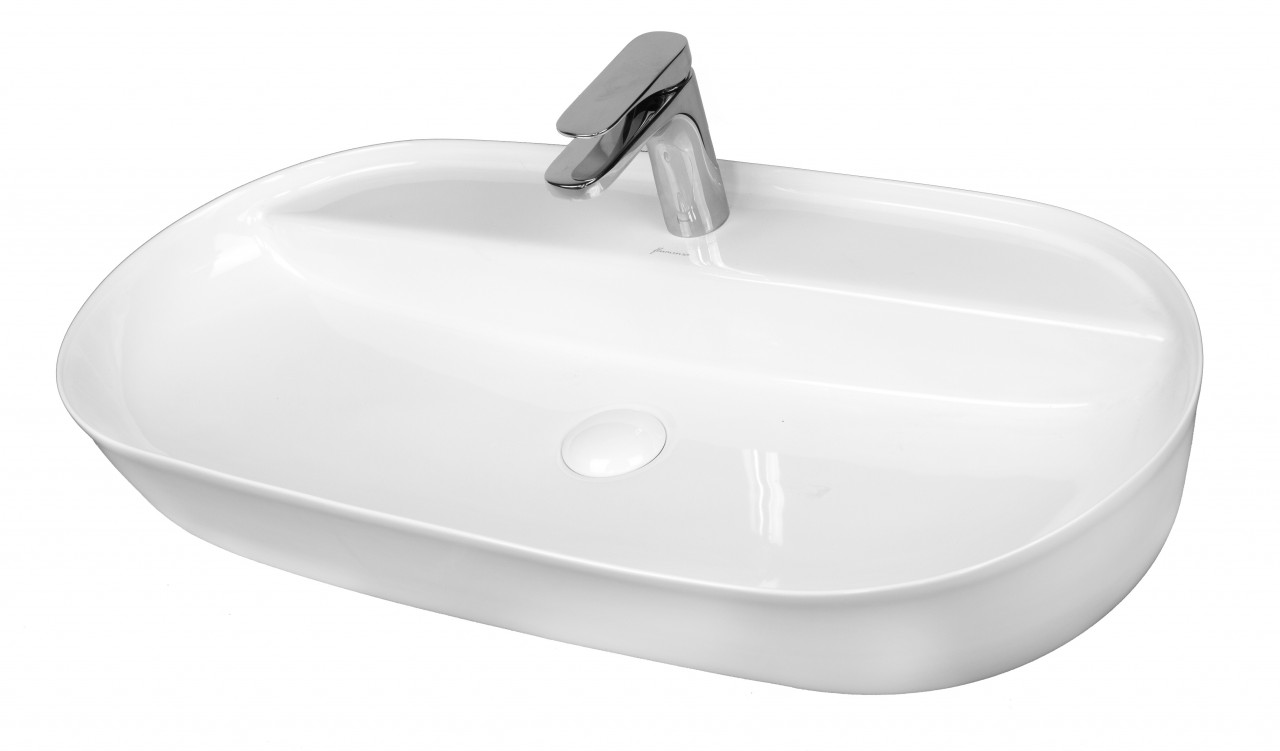 Lavoar pe blat Fluminia, Cassandra, 81 cm, oval, alb 1 lavoar pe blat fluminia cassandra 81 cm oval alb31202.jpg