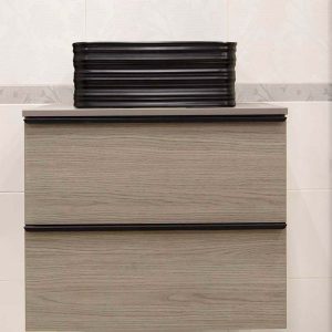 lavoar pe blat fluminia my black box patrata cu ventil negru mat31681.jpg