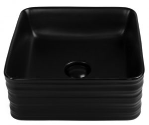 lavoar pe blat fluminia my black box patrata cu ventil negru mat31731.jpg