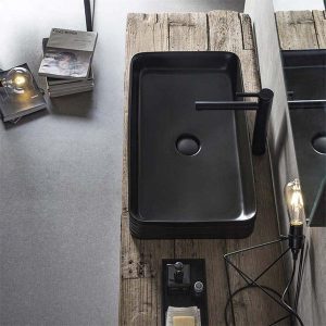 lavoar pe blat fluminia my black square dreptunghiular cu ventil negru14175.jpg