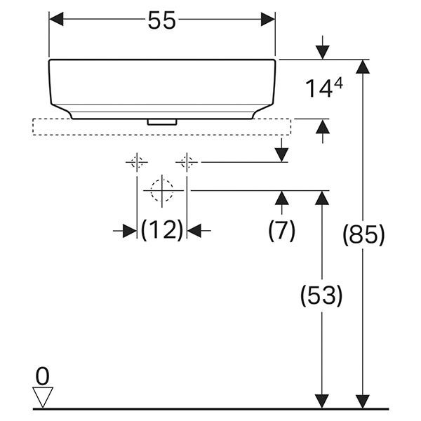 Lavoar pe blat, Geberit, VariForm, eliptic, 40 x 55 cm, alb 2 lavoar pe blat geberit variform eliptic 40 x 55 cm alb25428.jpg