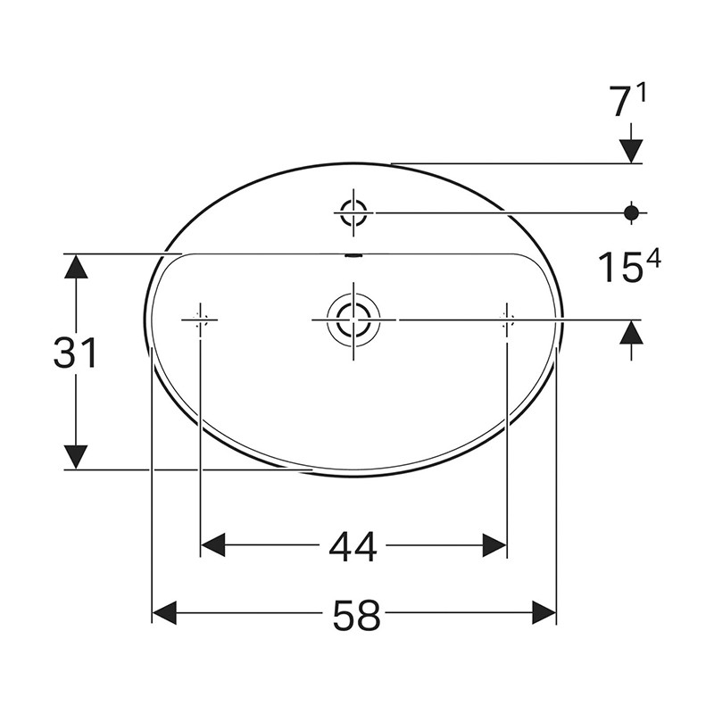 Lavoar pe blat Geberit, VariForm, oval, 60 x 45 cm, alb 5 lavoar pe blat geberit variform oval 60 x 45 cm alb27660.jpg