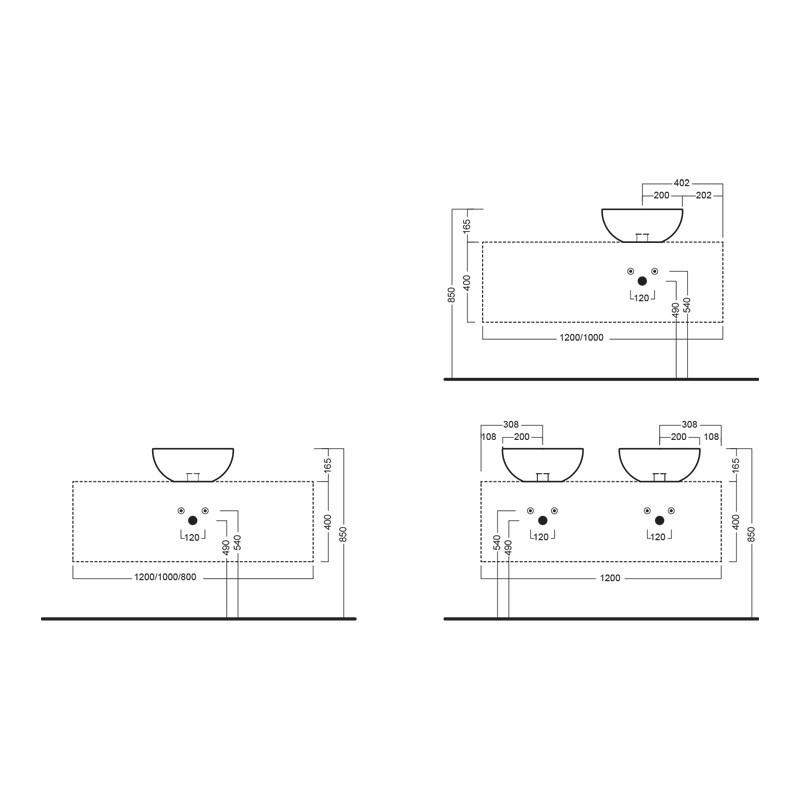 Lavoar pe blat, Hatria, Happy Hour 6:00 S, rotund, negru mat 2 lavoar pe blat hatria happy hour 6 00 s rotund negru mat30845.jpg