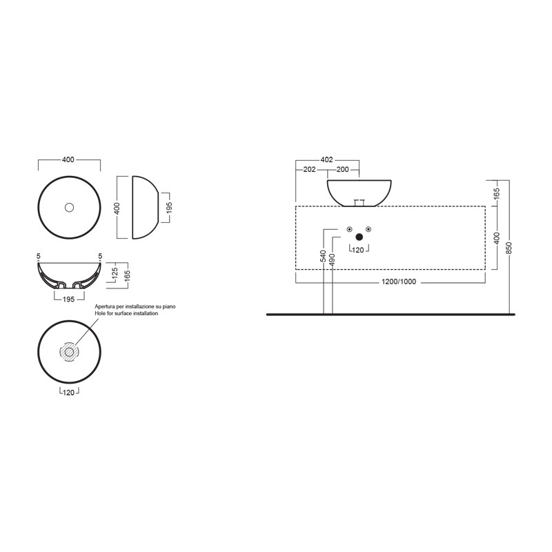 Lavoar pe blat, Hatria, Happy Hour 6:00 S, rotund, negru mat 3 lavoar pe blat hatria happy hour 6 00 s rotund negru mat30846.jpg