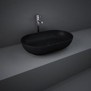 lavoar pe blat rak feeling oval 55x35 cm negru mat9225.jpg
